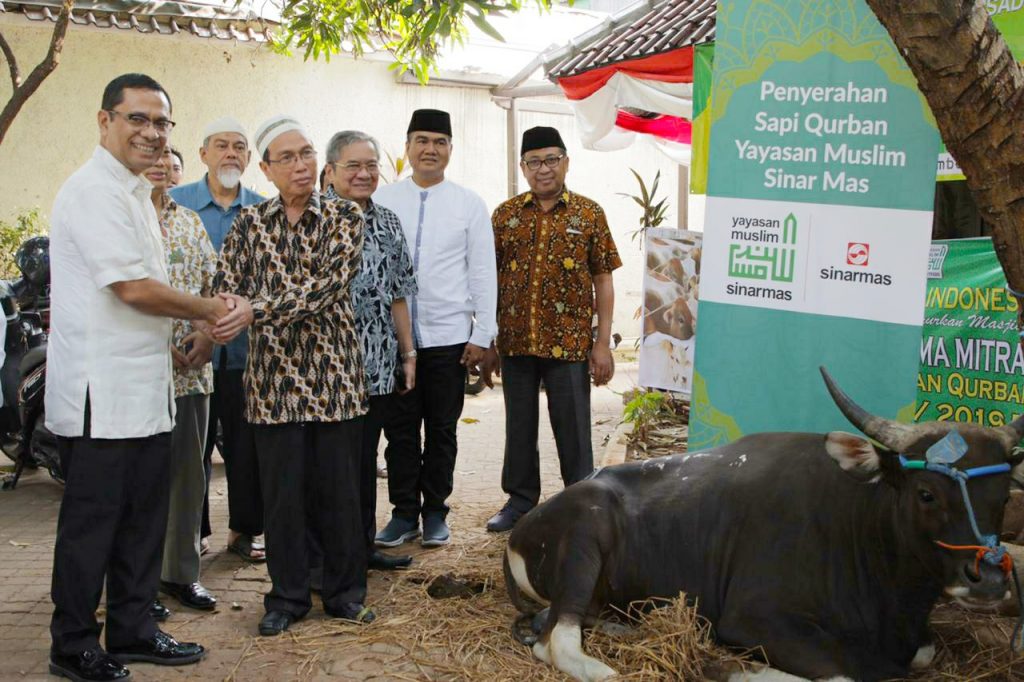 Jalin Silaturahmi, Yayasan Muslim Sinar Mas Serahkan Belasan Sapi Kurban 1