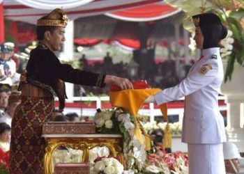 Kenakan Pakaian Adat Bali, Presiden Pimpin Upacara Proklamasi di Istana