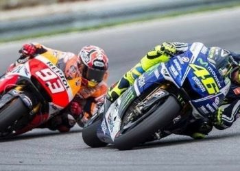 Start Terdepan, Duel Marquez dan Rossi Tersaji di MotoGP Inggris