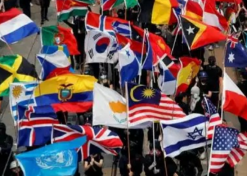 Bendera Indonesia Terlihat Berkibar Saat Demonstrasi di Hong Kong