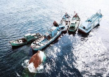 Indonesia Kembali Tenggelamkan 40 Kapal Ikan Asing Pelaku Illegal Fishing