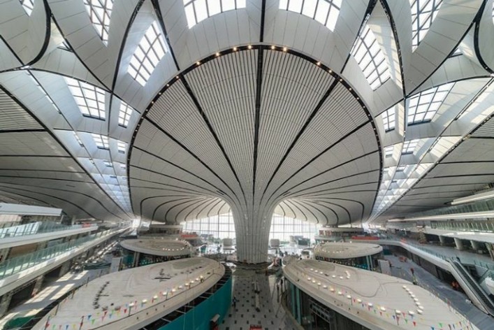 Menyerupai Bintang Laut, Tiongkok Miliki Terminal Bandara Terluas di Dunia 2
