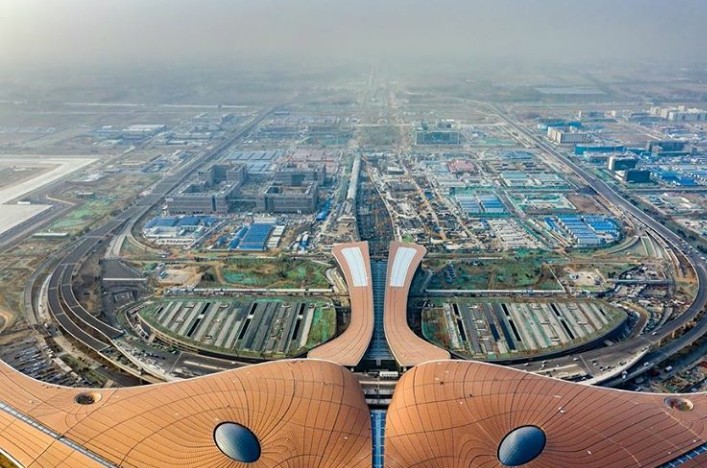 Menyerupai Bintang Laut, Tiongkok Miliki Terminal Bandara Terluas di Dunia 1