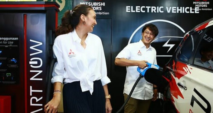 Mitsubishi Luncurkan Charging Station Kendaraan listrik di Plaza Senayan Jakarta