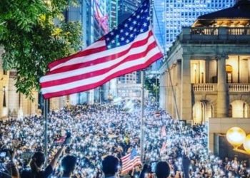 Demonstran Hong Kong Membanjiri Jalanan Ibukota Sambut Dukungan Trump