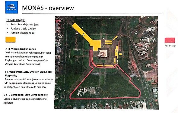 Sirkuit Formula E 2020 di Jakarta Dibangun Mulai Maret ﻿