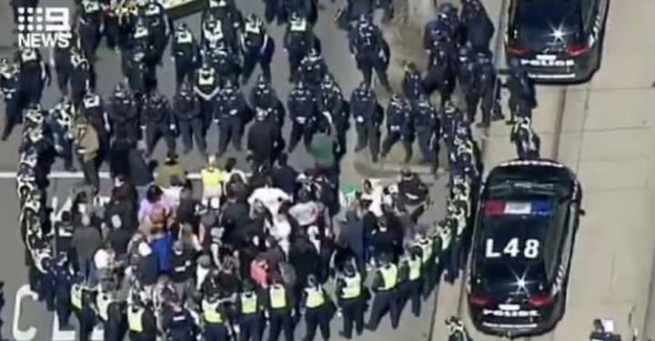 Protes Lockdown di Melbourne, 74 Orang Demonstran Ditangkap