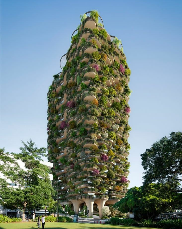 Inovasi Hunian Hijau, Apartemen di Australia Menjelma Menjadi Pepohonan dan Dedaunan 1