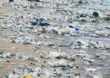 Pantai Legian Bali Dipenuhi Sampah Plastik