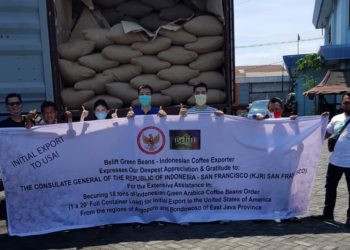 Belift Green Beans Ekspor 18 Ton Kopi Indonesia ke San Francisco