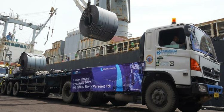 Krakatau Steel Ekspor Baja 31,76 Kiloton ke Malaysia