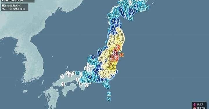 Jepang Diguncang Gempa Magnitudo 7,1