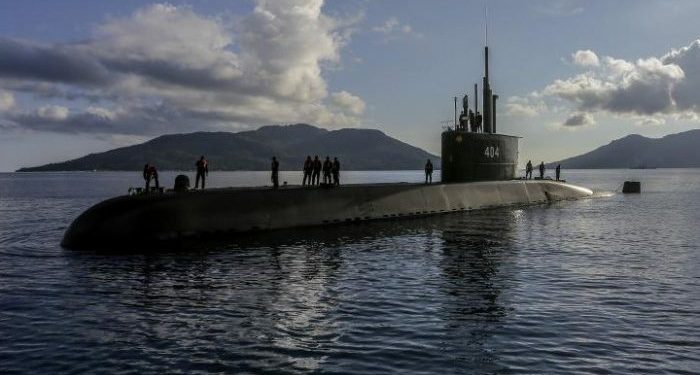 Indonesian Navy Submarine KRI Ardadedali Arrives at Ranai Naval Base, South China Sea