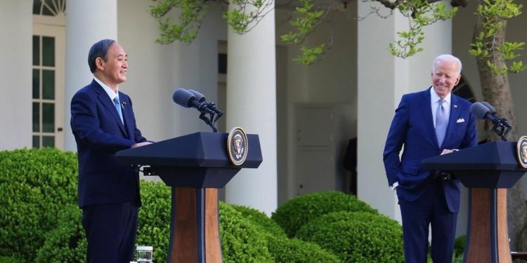 Joe Biden dan Yoshihide Suga Sepakat Perkuat Aliansi Hentikan Agresifitas China