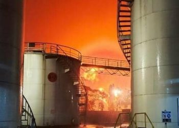 Tangki Benzena Terbakar di Area Kilang Pertamina di Cilacap