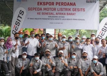 Indonesia Mulai Ekspor Motor Listrik GESITS ke Senegal, Afrika