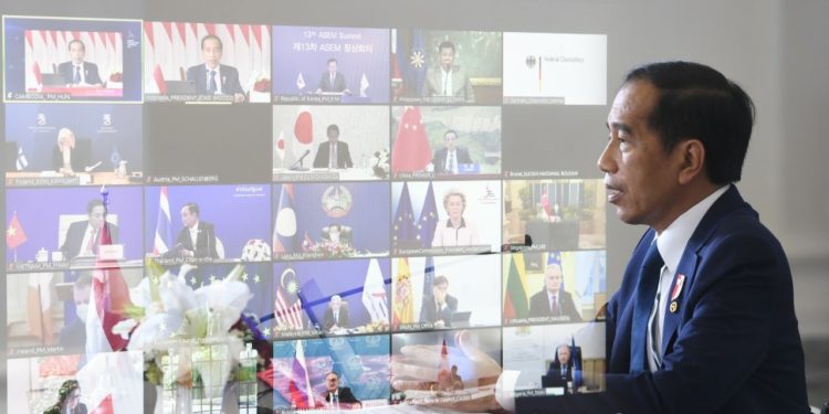 KTT ASEM ke-13: Jokowi Galang Pemimpin Asia-Eropa Capai Target Vaksinasi WHO