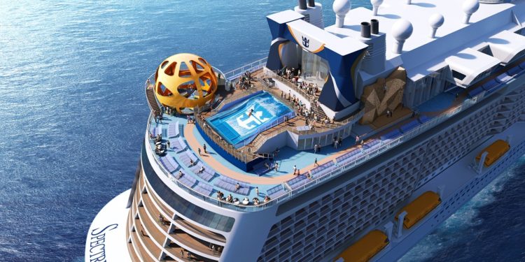 Terbesar di Asia, Kapal Penuh Aksi SPECTRUM OF THE SEAS, Tiba Lebih Awal di Singapura