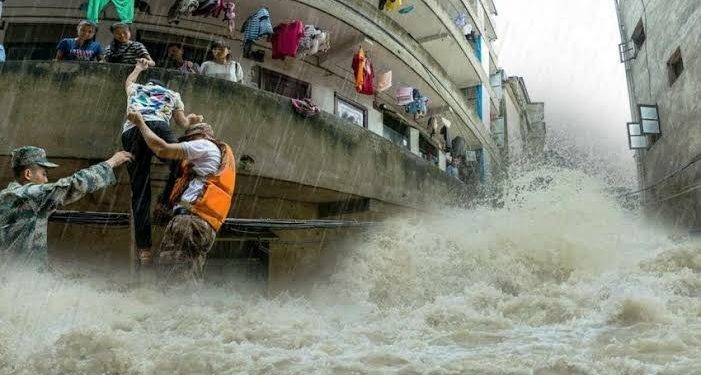 Banjir Terjang Dua Provinsi di China, 12 Orang Tewas