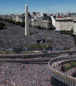 Selebrasi Juara Piala Dunia, Jutaan Rakyat Argentina Tumpah di Jalanan 3