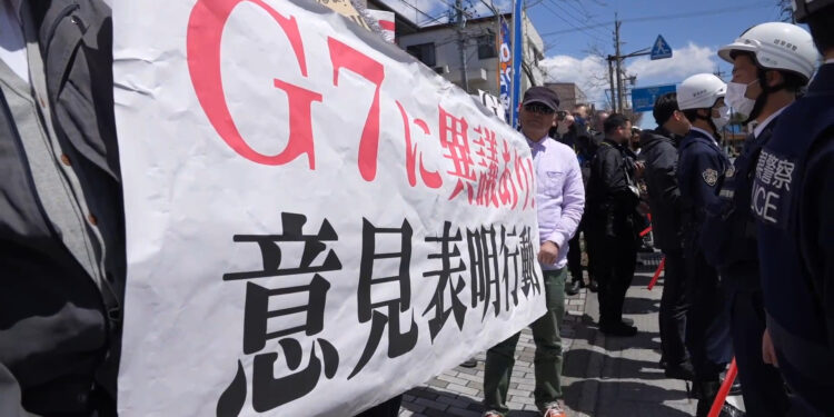 Aksi Protes Mewarnai Pertemuan Menlu G7 di Jepang