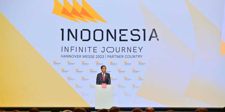 Jokowi Bicara Ambisi Indonesia Jadi Basis Hilirisasi Industri Global di Hannover Messe 2023