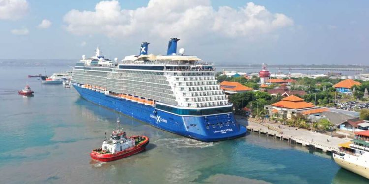 Celebrity Solstice Cruise Ship Docked at Benoa Harbor, Bali 1 Celebrity Solstice Cruise Ship Docked at Benoa Harbor, Bali