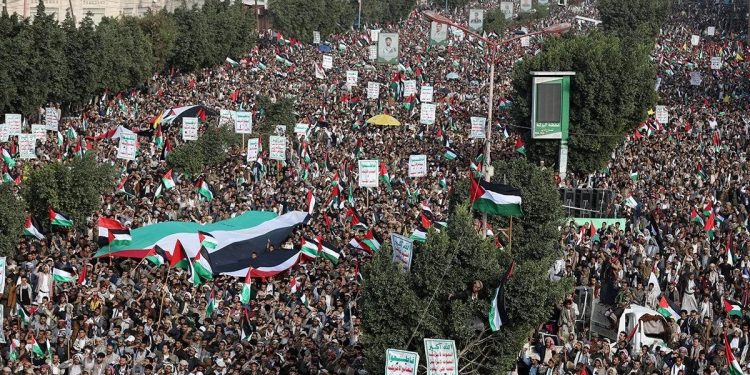 Rakyat Yaman Turun ke Jalan Dukung Palestina Hadapi ‘Genosida’ Israel