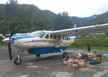 Asian One Air Plane Shot at in Beoga District, Papua