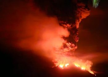 Mount Ruang Eruption: Vomiting Volcanic Ash and Raining Gravel