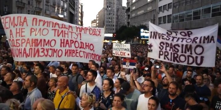 Thousands Protest Lithium Mining in Serbia