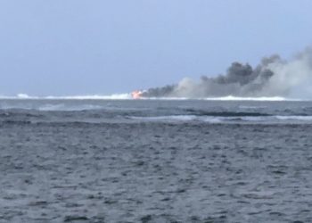 Large New Zealand Navy Ship Sinks and Caught Fire in the Pacific Ocean