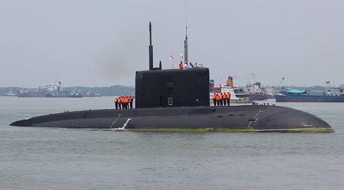 Submarine 8-588 UFA Russian Navy Visit at Indonesian Naval Base