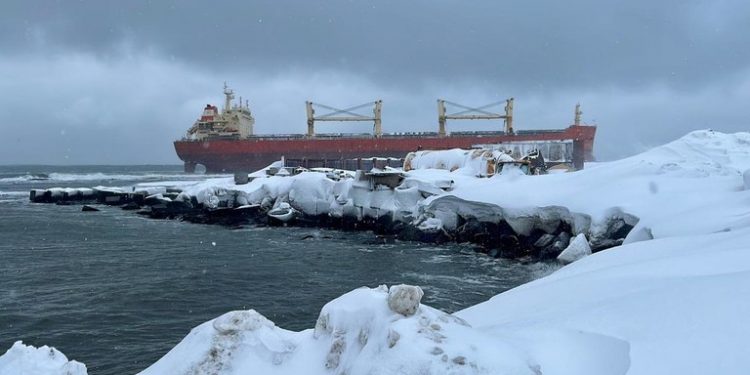 Chinese Cargo Ship Stranded off Russia’s Sakhalin
