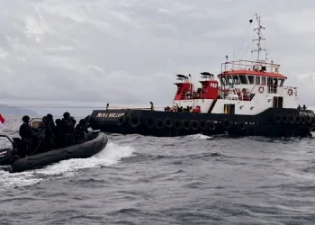 Indonesian Navy Seizes Two Illegal Nickel Ore Vessels Bound for IMIP