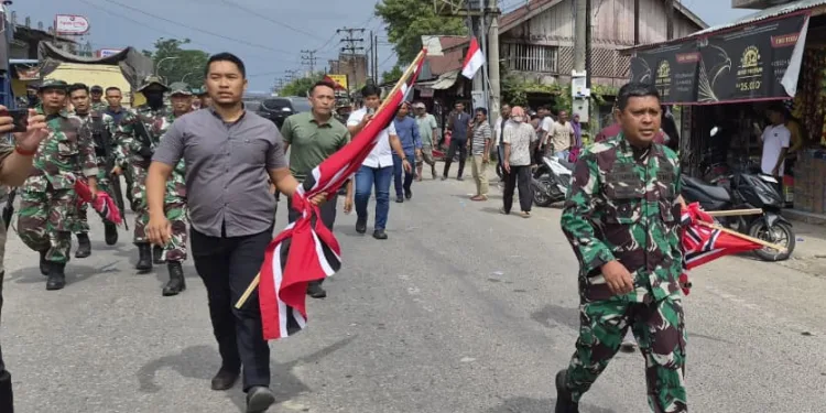 Indonesian Military Disbands GAM Flag Display in Lhokseumawe, Aceh
